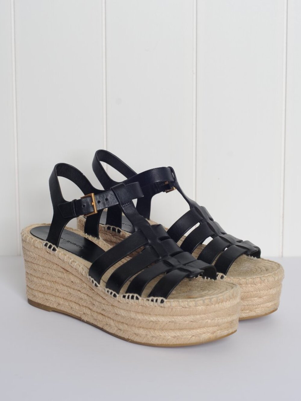 Tory Burch Fisherman Espadrille Wedge Sandals Size 8